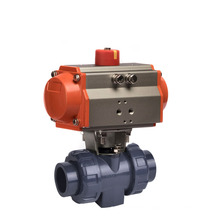 good price 2 way plastic pneumatic UPVC ball valve water control valve true union connection